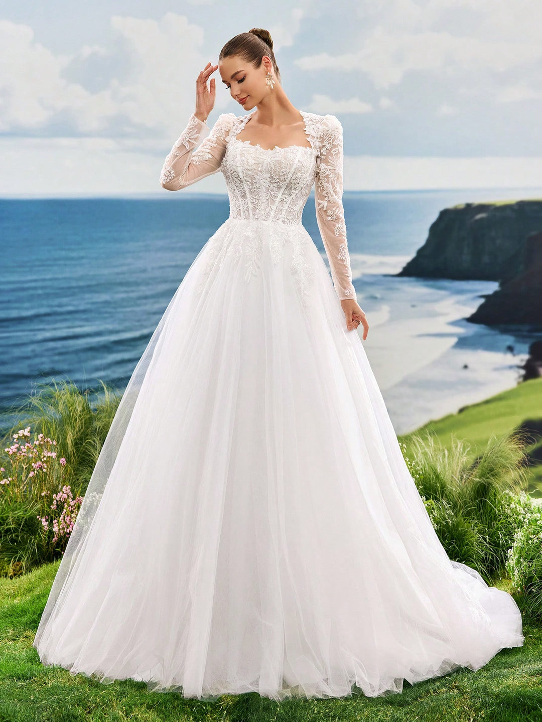 Rochie de ocazie și bridal  SHEIN, alb