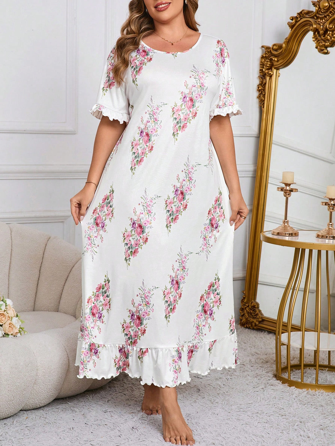 Rochie de noapte SHEIN, alb