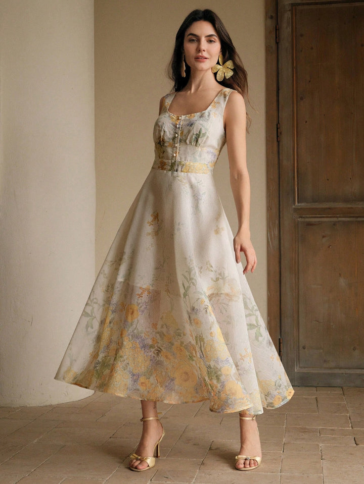 Rochie midi SHEIN, galben