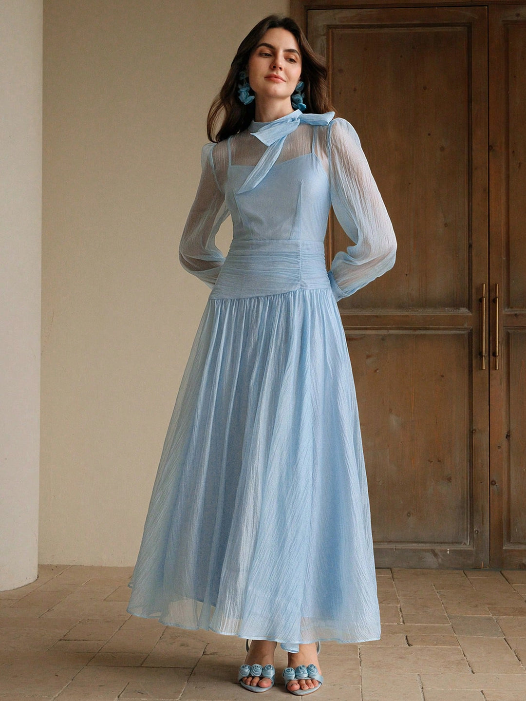 Rochie maxi SHEIN, albastru