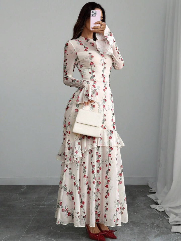 Rochie maxi SHEIN, crem