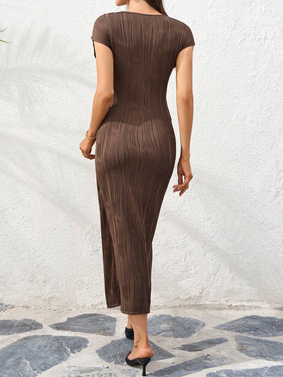 Rochie midi SHEIN, maro