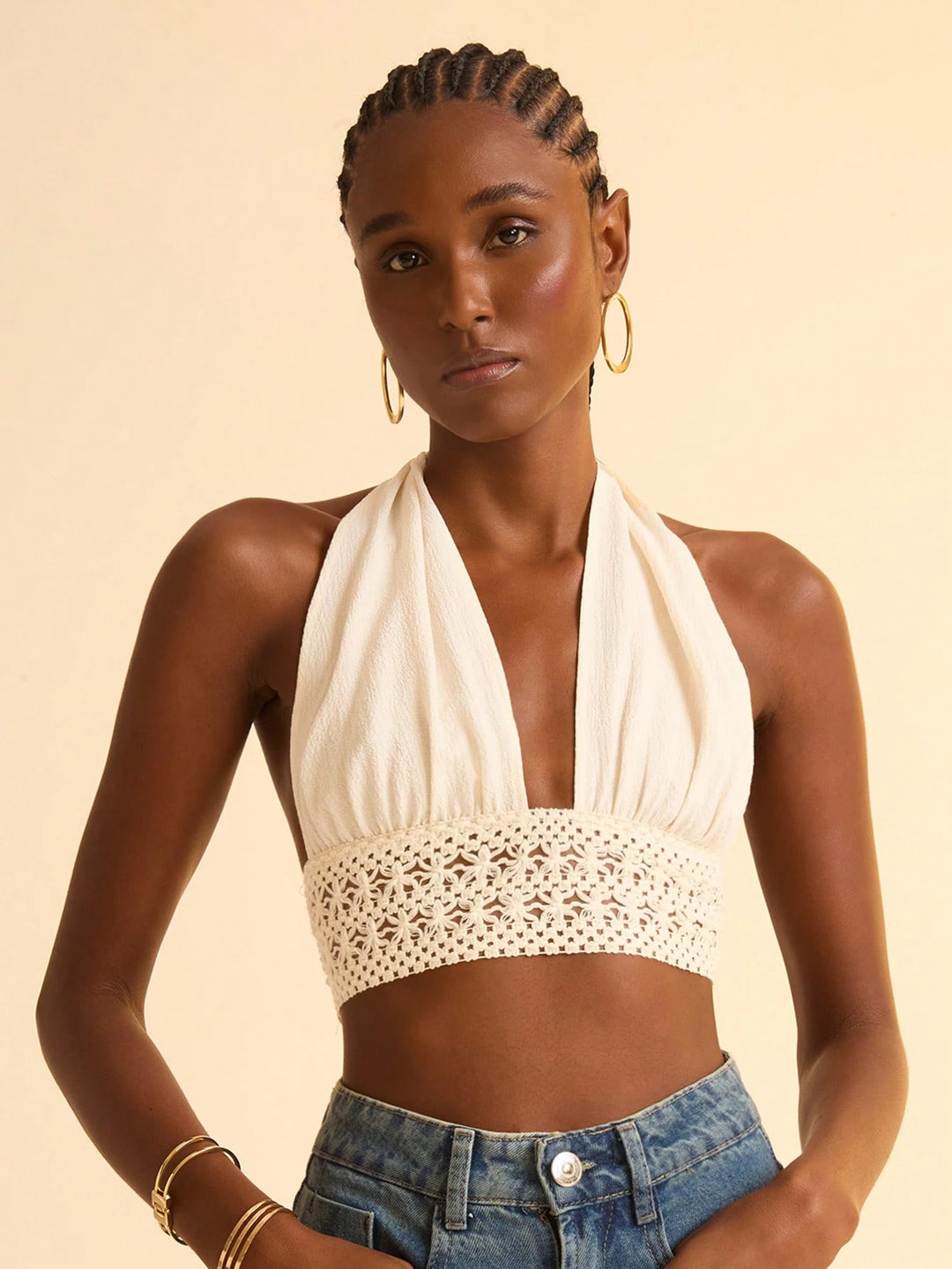 Top SHEIN, crem