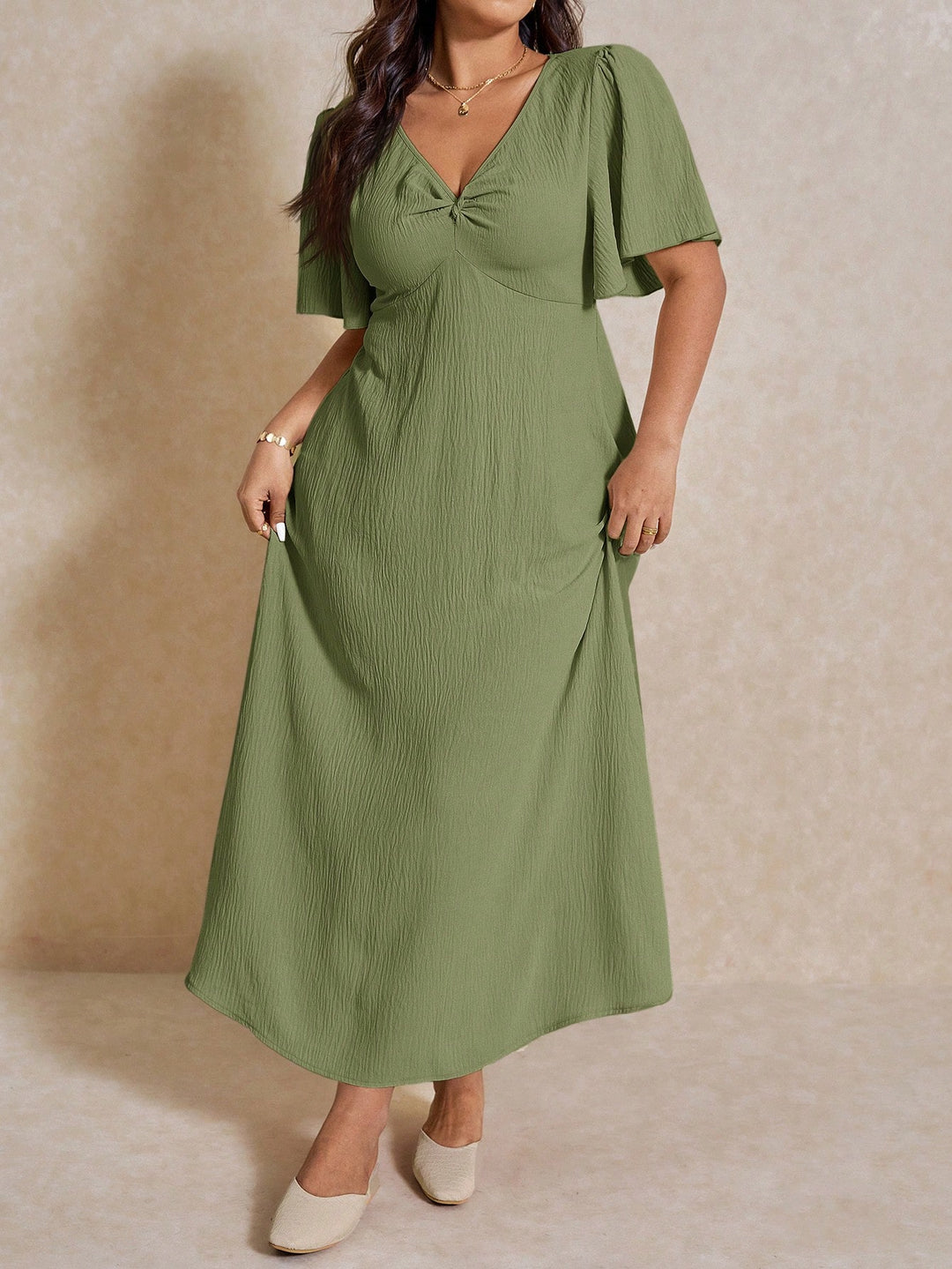 Rochie maxi SHEIN, verde