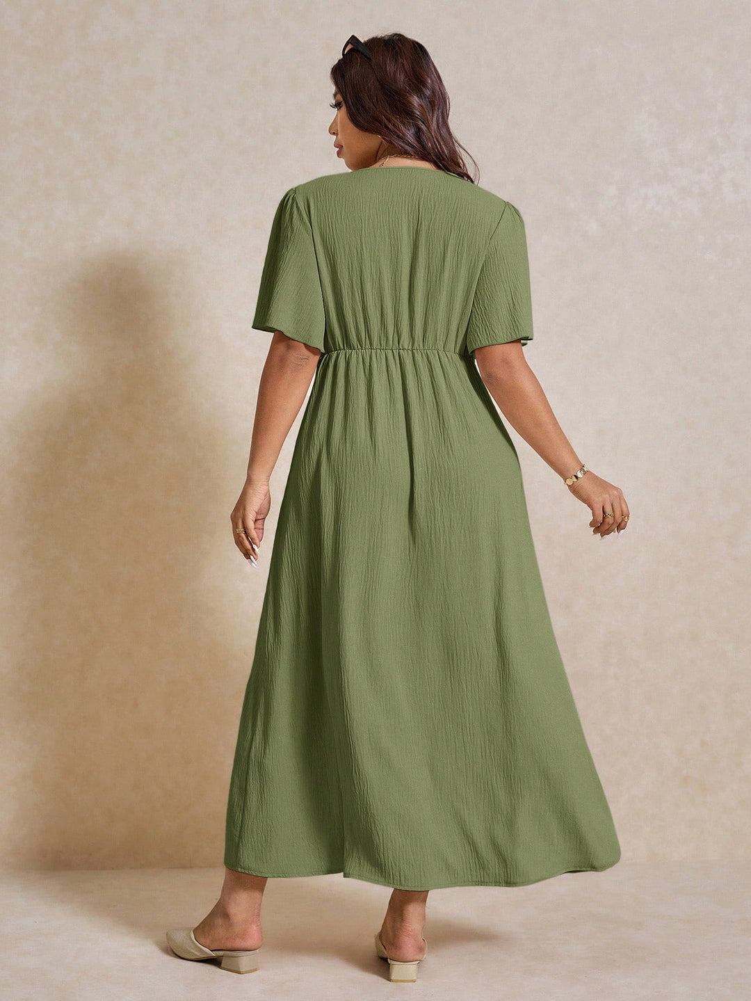 Rochie maxi SHEIN, verde