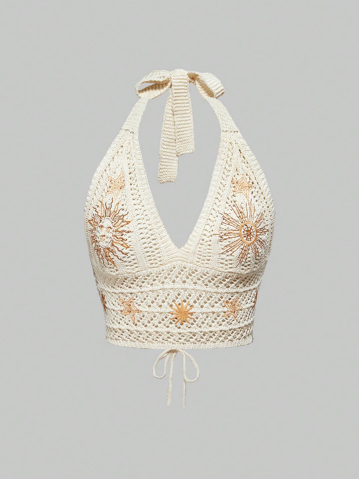 Top tricotat SHEIN, bej