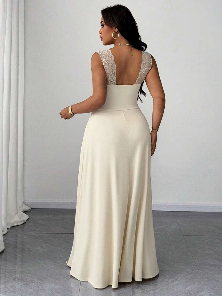 Rochie maxi SHEIN, crem