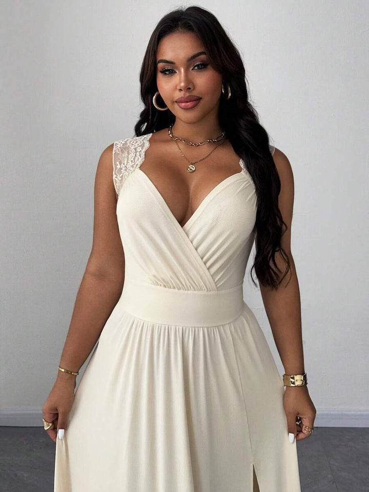 Rochie maxi SHEIN, crem
