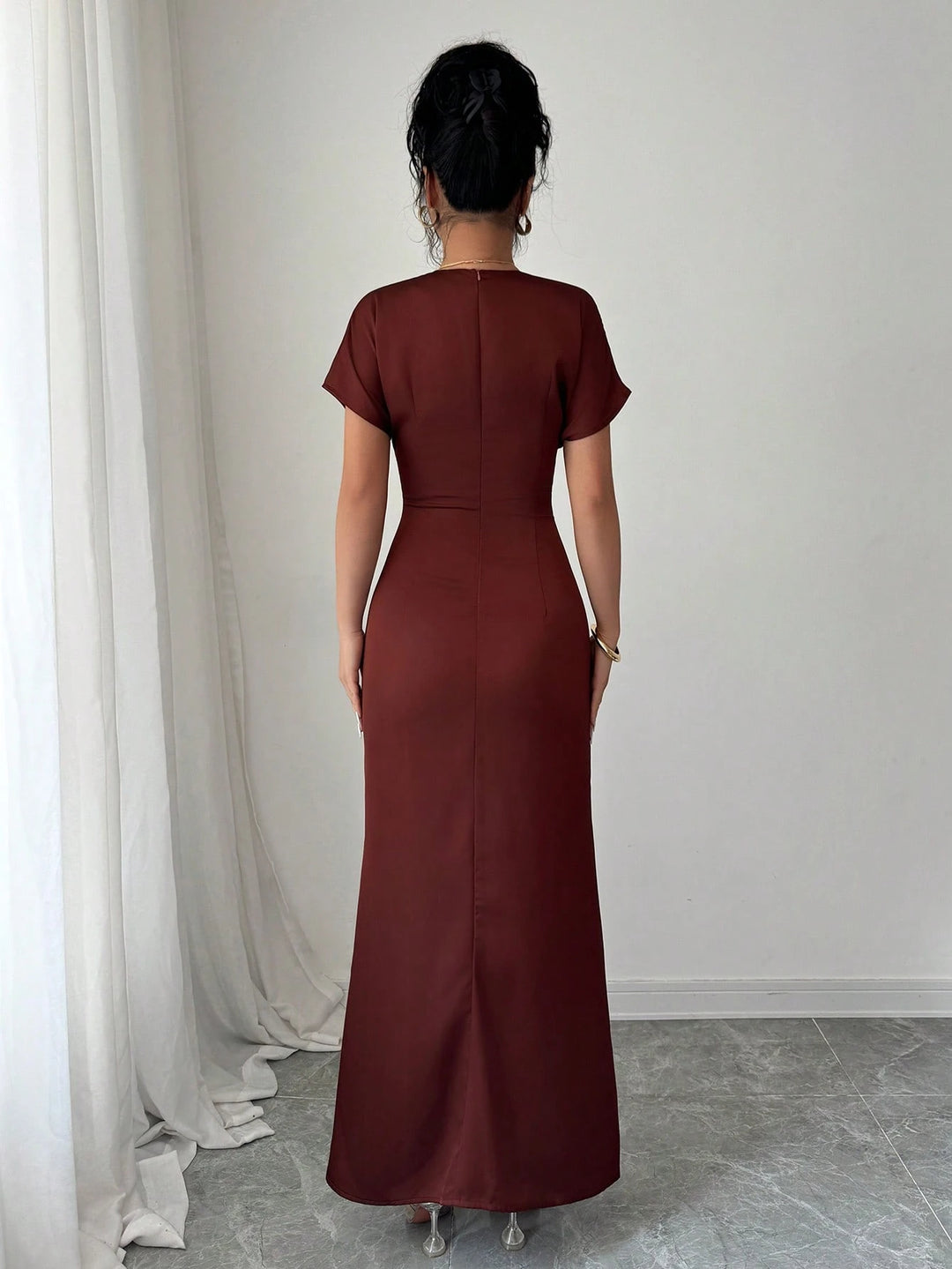 Rochie maxi SHEIN, maro