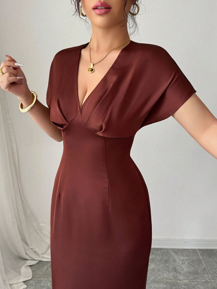 Rochie maxi SHEIN, maro