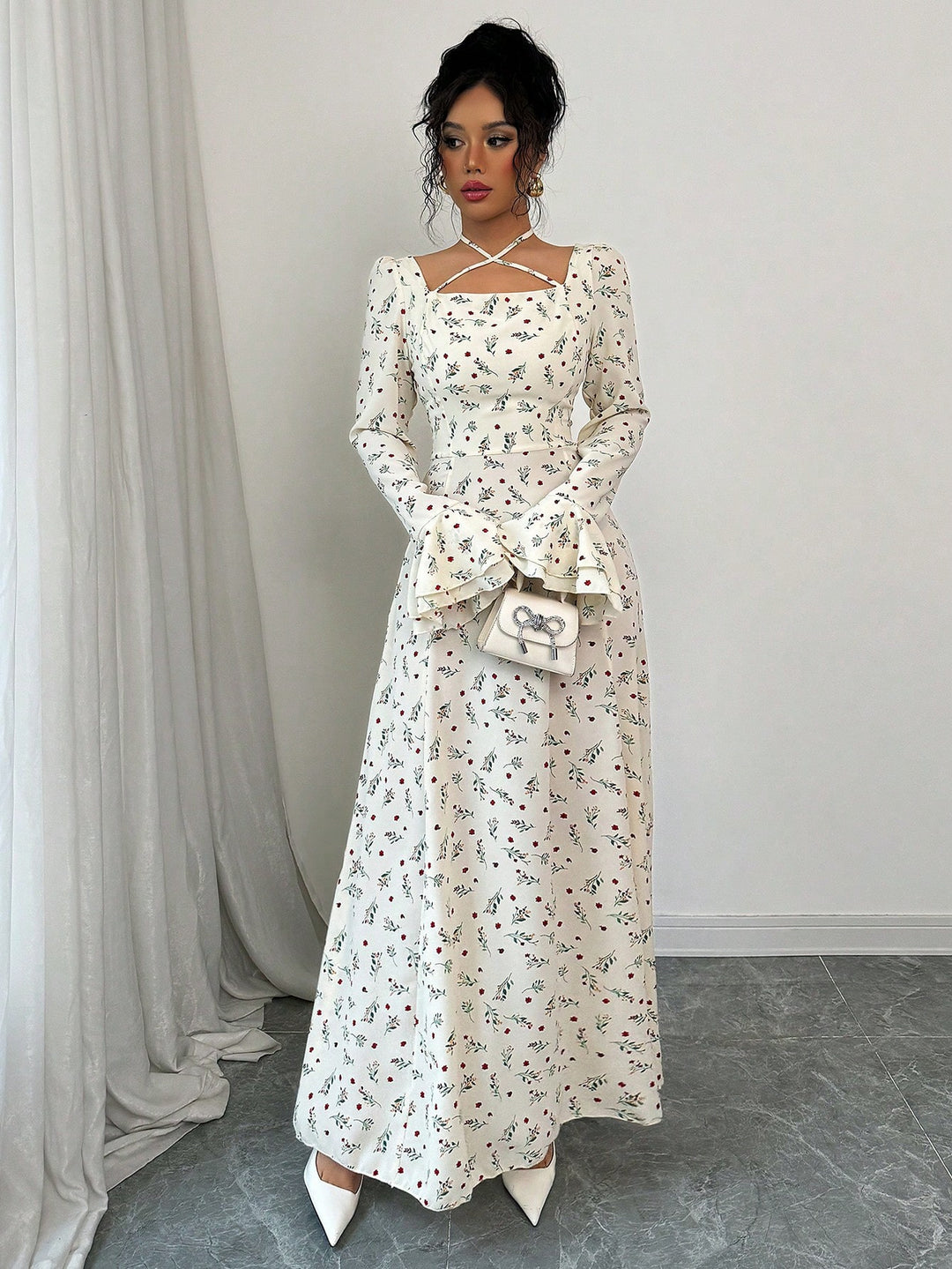 Rochie maxi SHEIN, portocaliu
