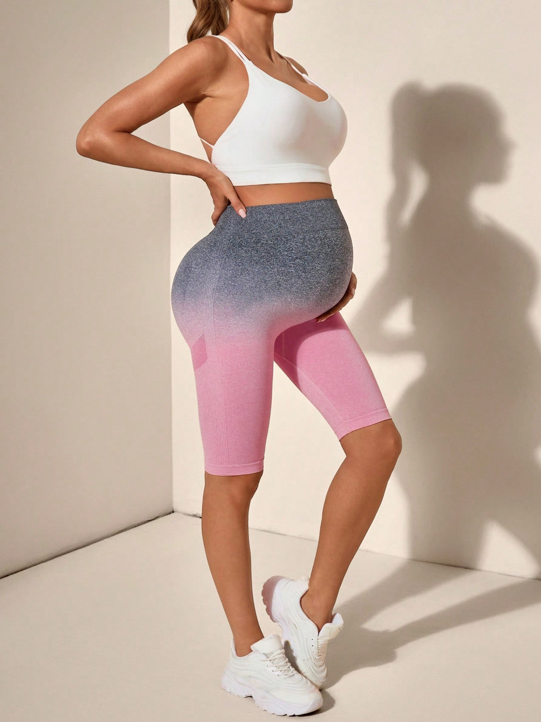 Pantalon capri SHEIN, roz