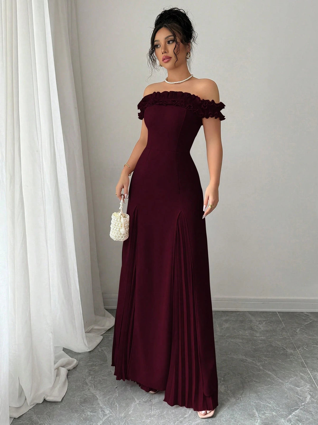 Rochie de ocazie SHEIN, vișiniu