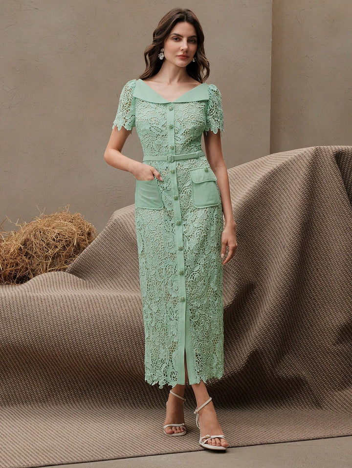 Rochie midi SHEIN, verde