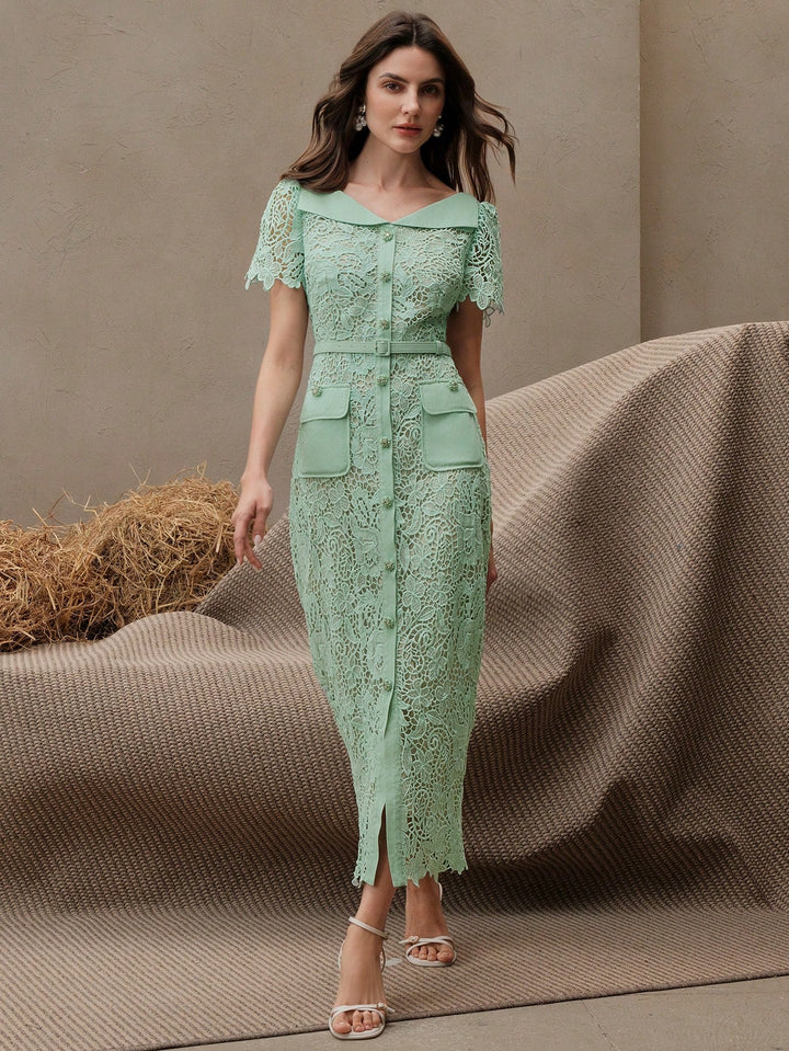 Rochie midi SHEIN, verde