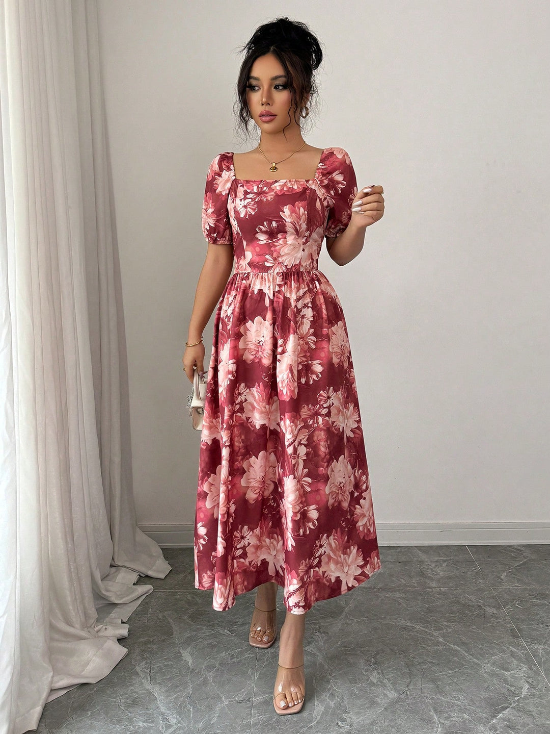 Rochie midi SHEIN, mix culori