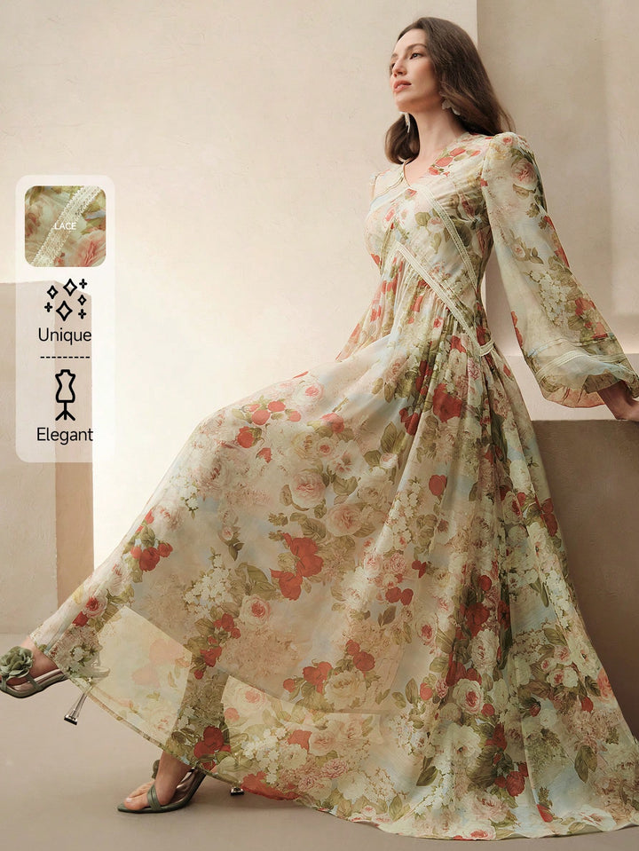 Rochie maxi SHEIN, bej