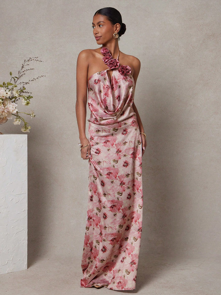Rochie maxi SHEIN, roz
