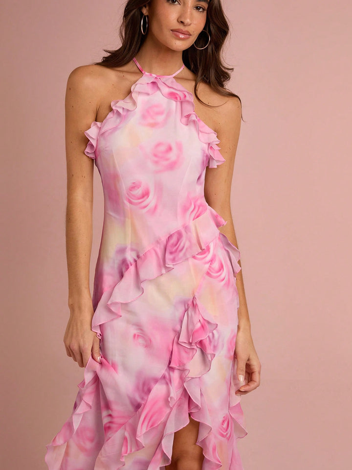 SHEIN maxi ruha, rózsaszín