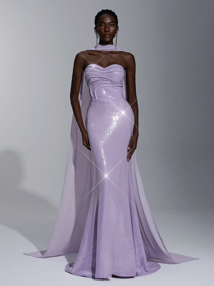 Rochie de ocazie SHEIN, mov
