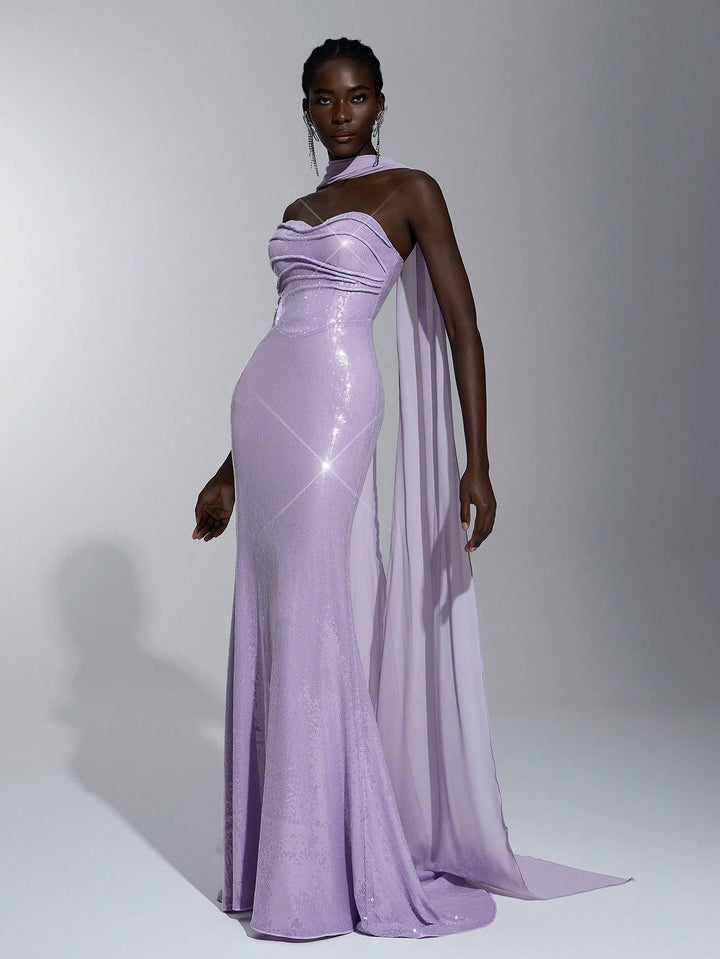 Rochie de ocazie SHEIN, mov