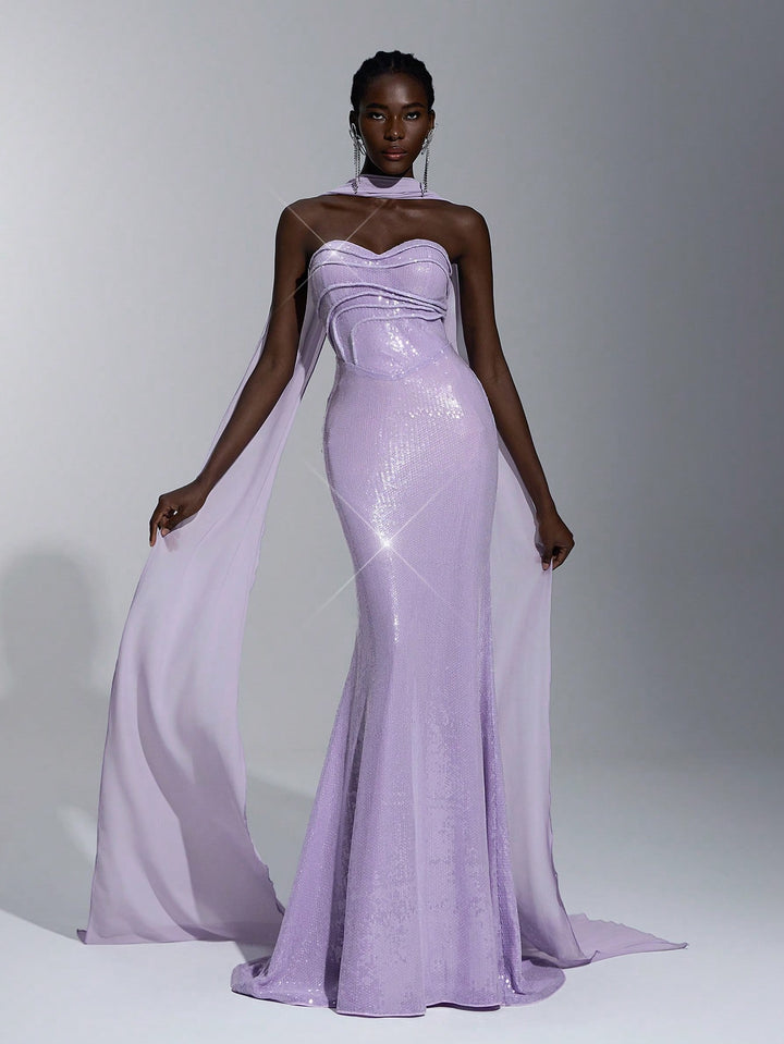 Rochie de ocazie SHEIN, mov