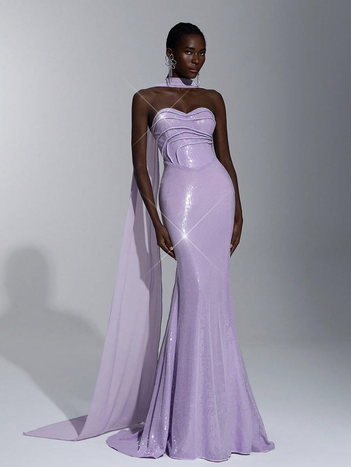 Rochie de ocazie SHEIN, mov