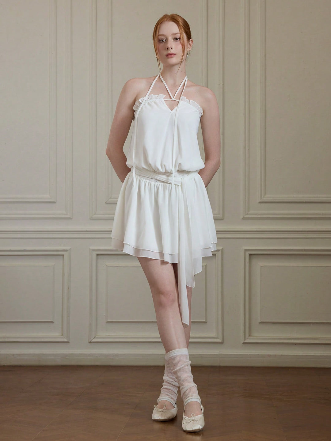 Rochie mini SHEIN, alb