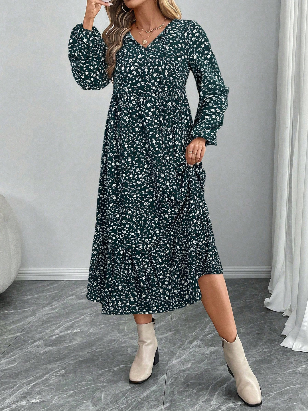 Rochie midi SHEIN, mix culori