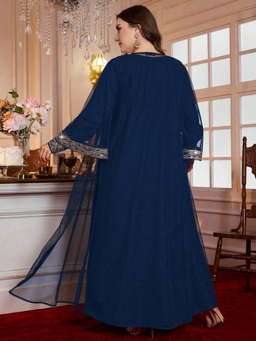 Set rochie și cardigan SHEIN, albastru
