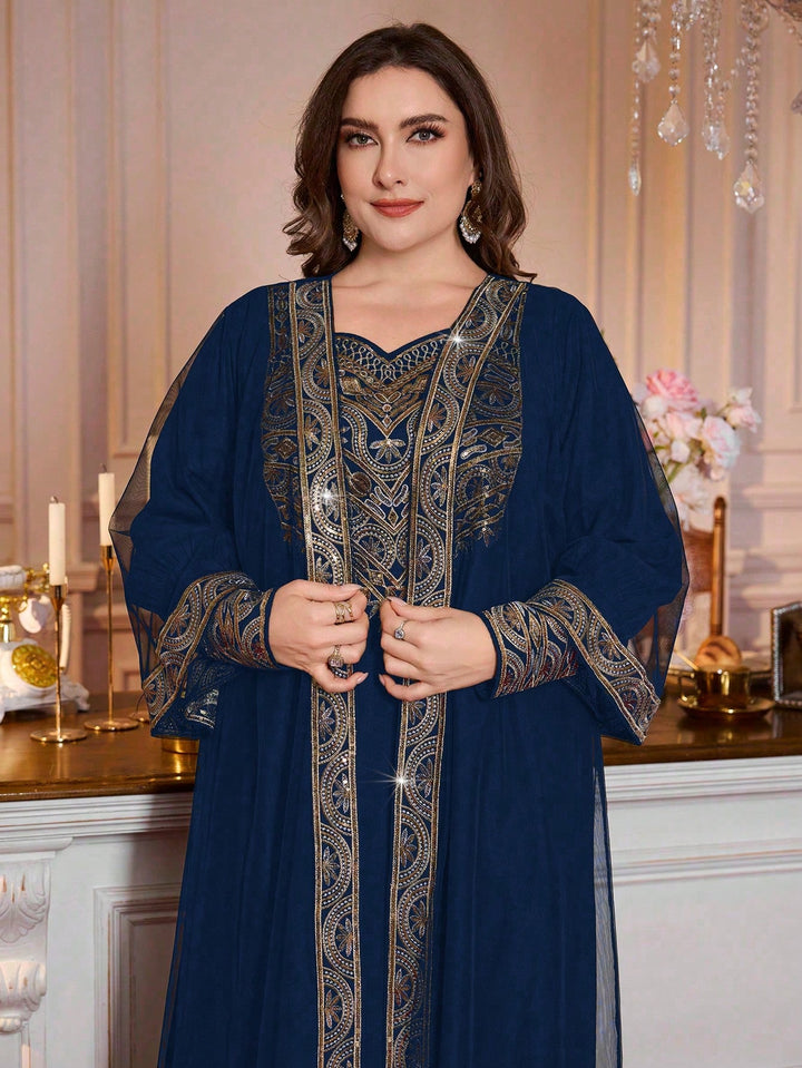 Set rochie și cardigan SHEIN, albastru