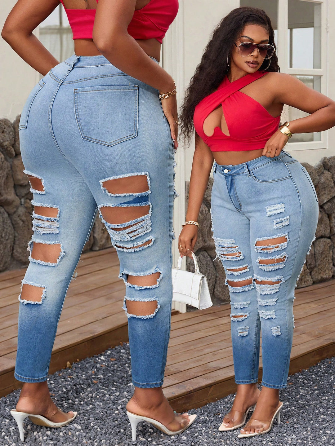 Jeans SHEIN, albastru