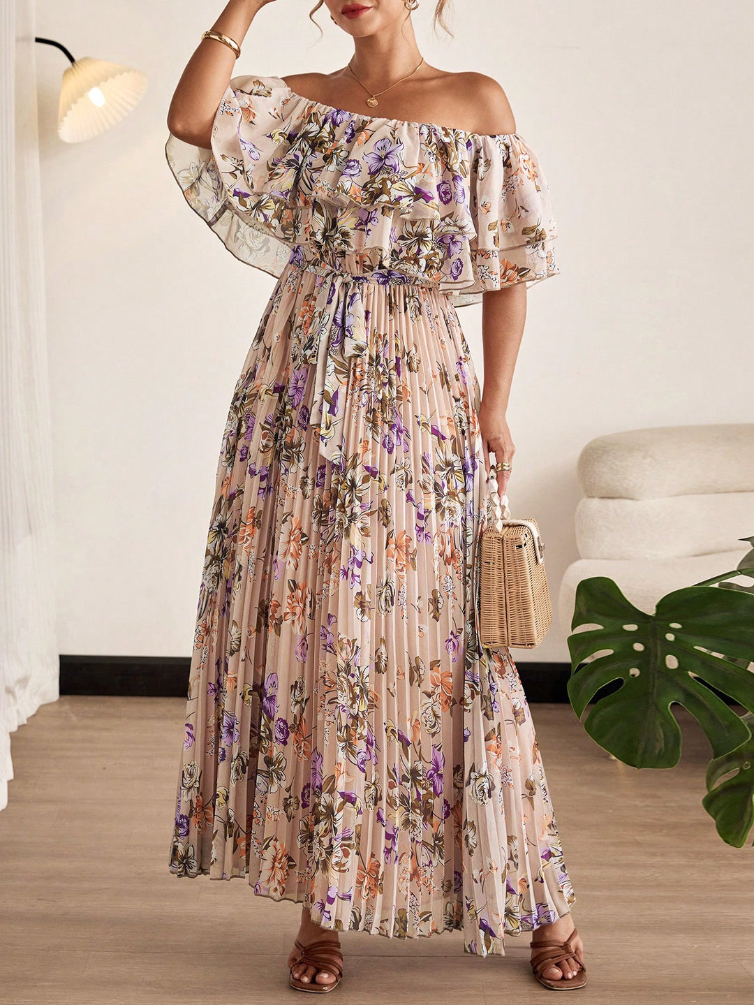SHEIN maxi dress, mixed colors