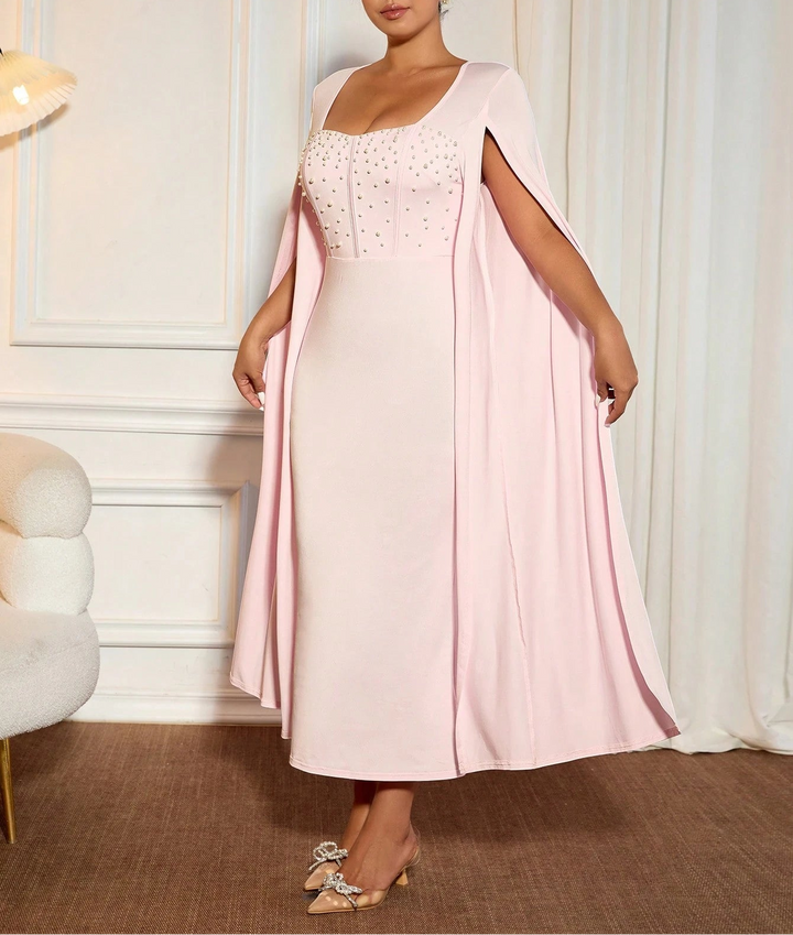Rochie de ocazie Shein Curve+, roz