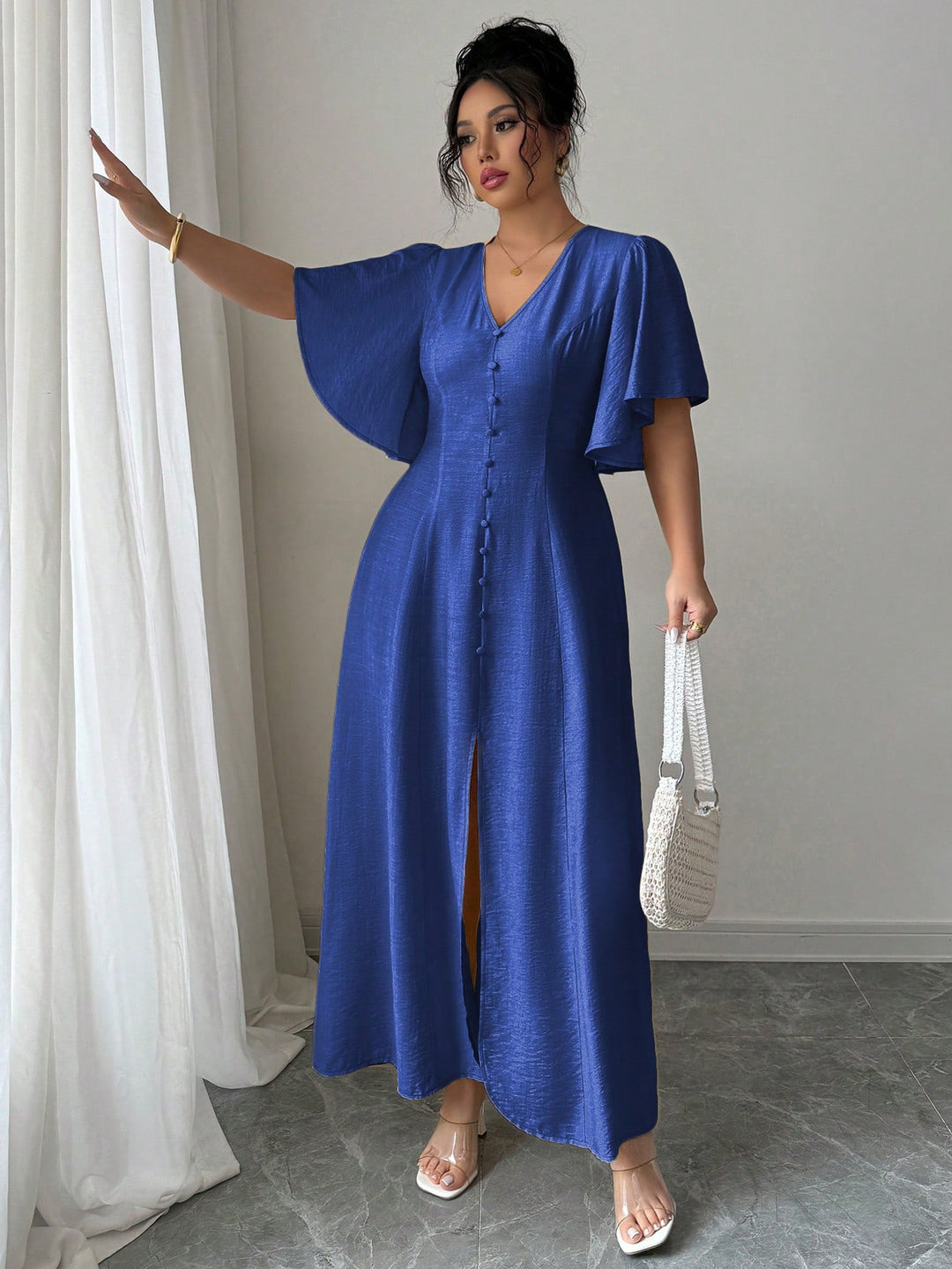 Rochie midi  SHEIN, albastru