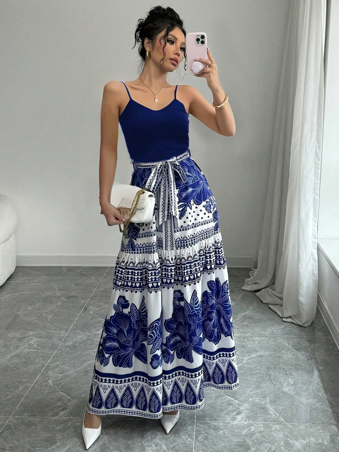 Rochie maxi SHEIN, albastru