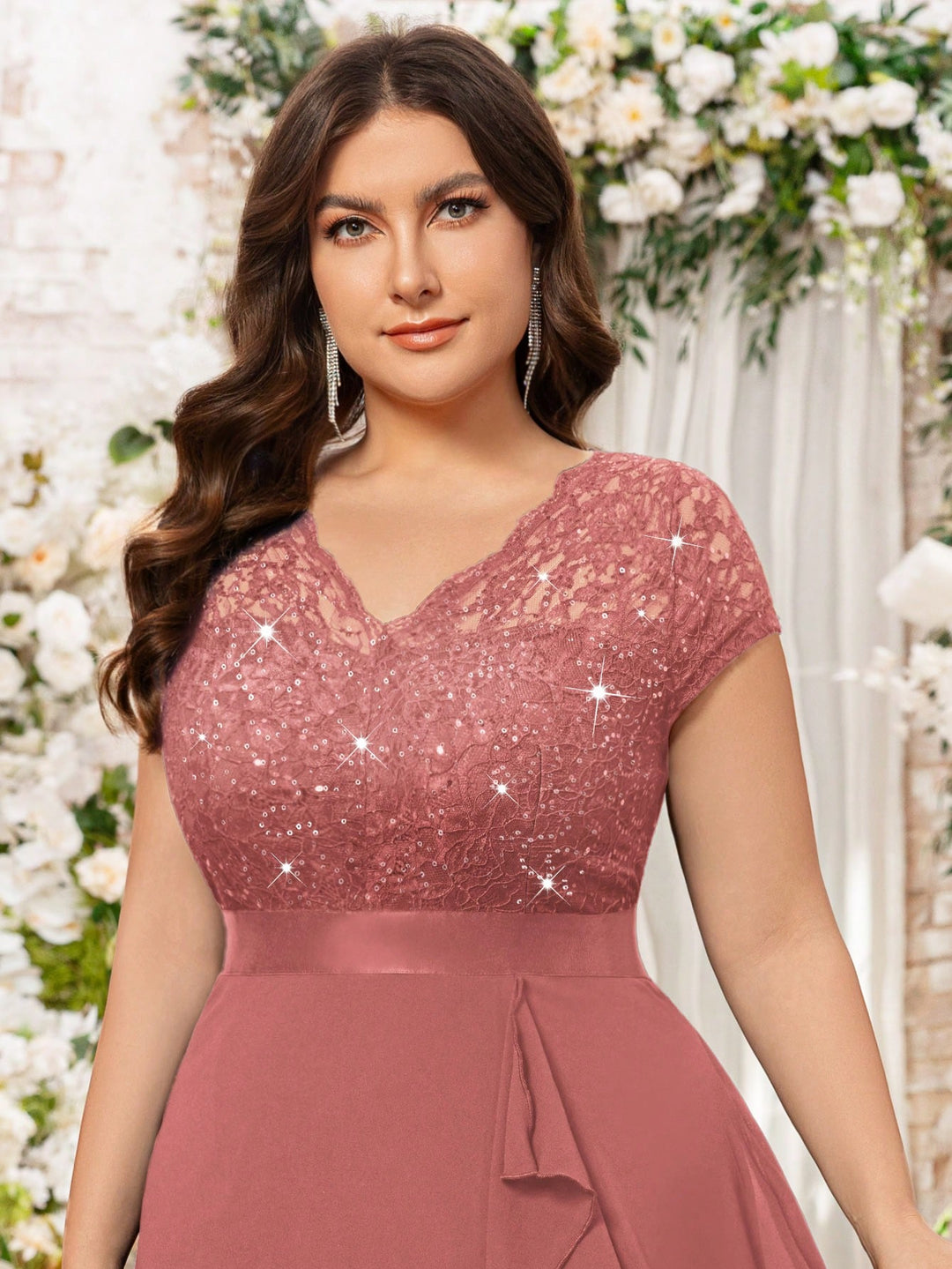 Rochie midi SHEIN, roz