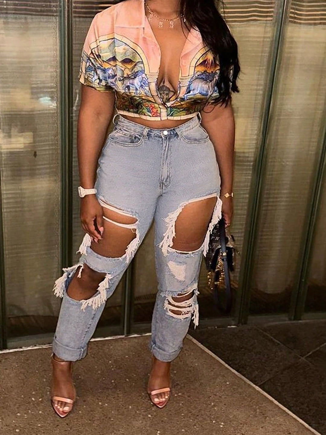 Jeans SHEIN, albastru