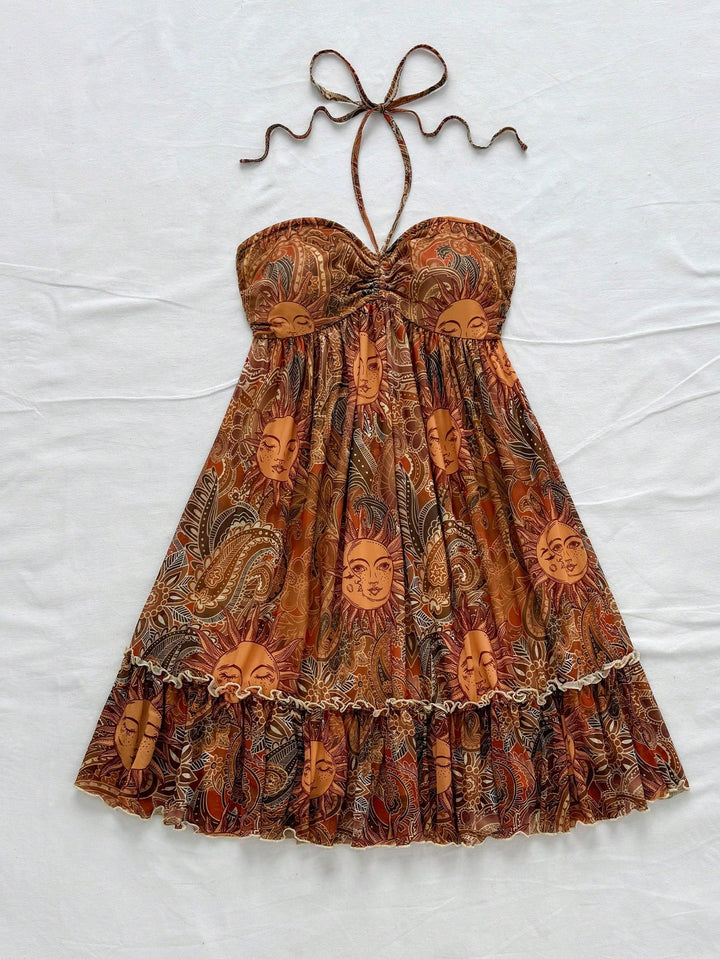 Rochie mini SHEIN, kaki