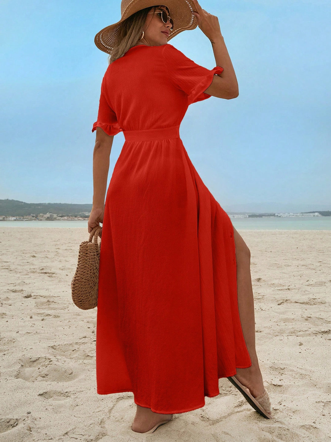 Rochie maxi SHEIN, portocaliu