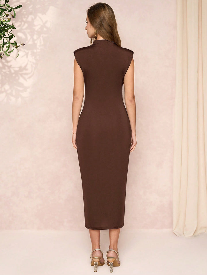Rochie midi SHEIN, maro