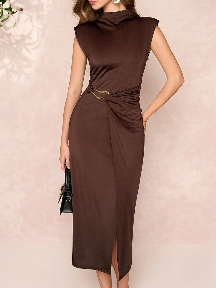Rochie midi SHEIN, maro