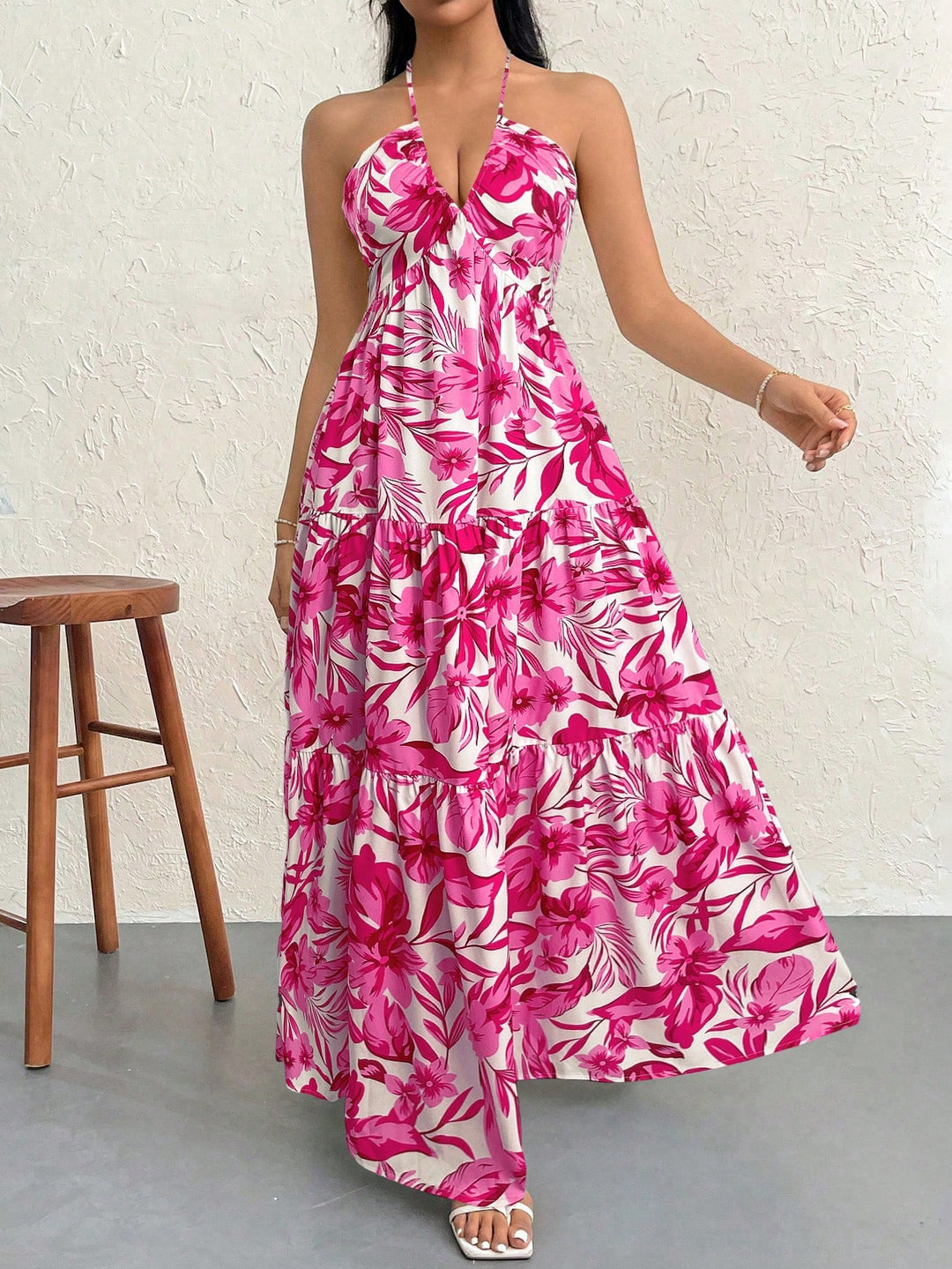 Rochie maxi Shein, mix culori