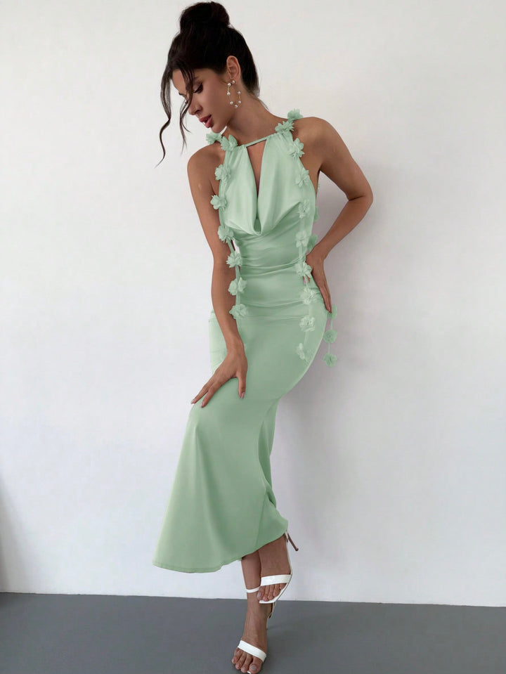 Rochie maxi SHEIN, verde