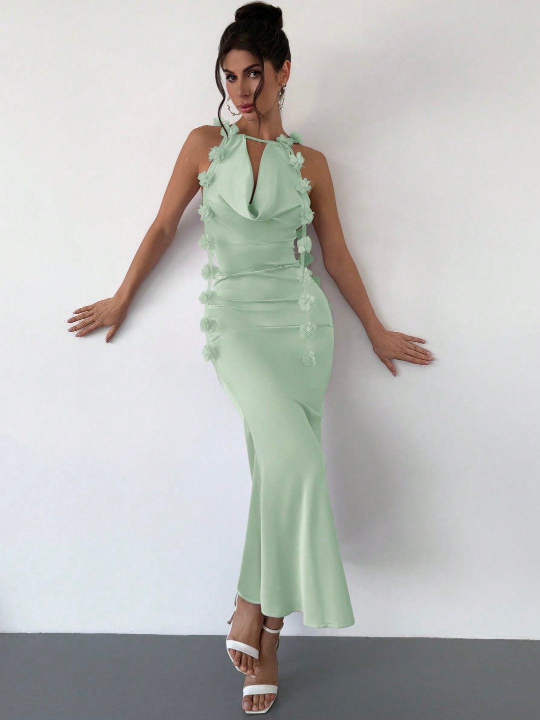 Rochie maxi SHEIN, verde