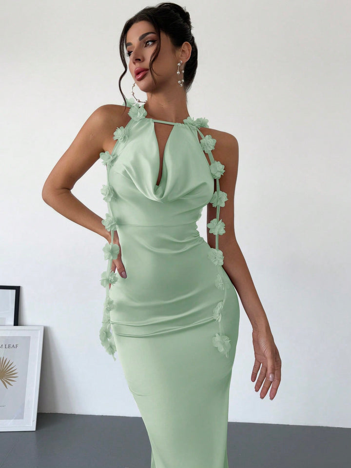 Rochie maxi SHEIN, verde