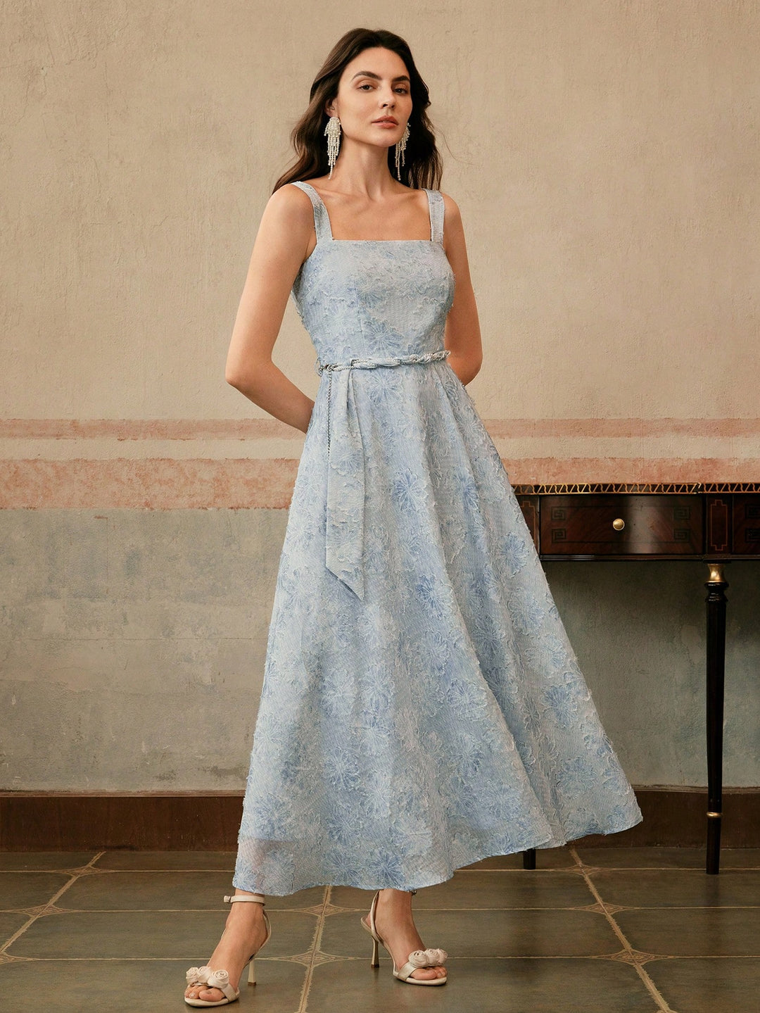 Rochie midi SHEIN, albastru