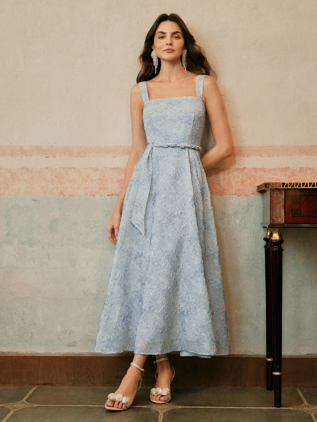 Rochie midi SHEIN, albastru