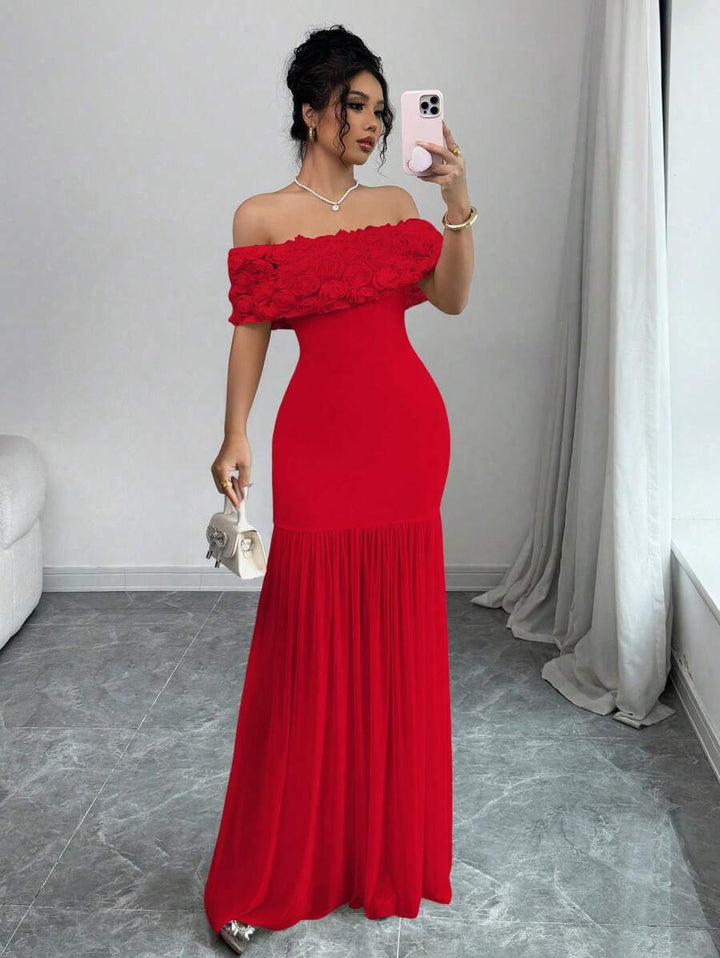 Rochie maxi SHEIN, roșu