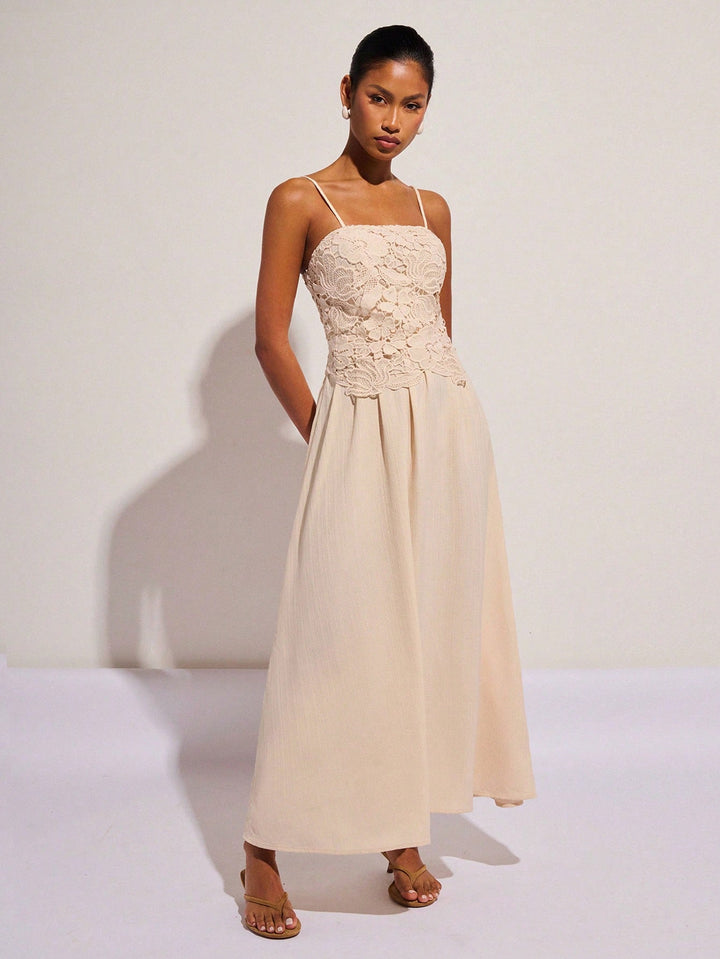 Rochie maxi SHEIN, crem